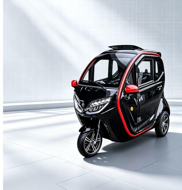 MICROAUTO EV1 na jasnym tle